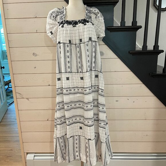 045  Free People Jamie Embroidered Maxi Dress NWOT Size XS - Picture 7 of 15